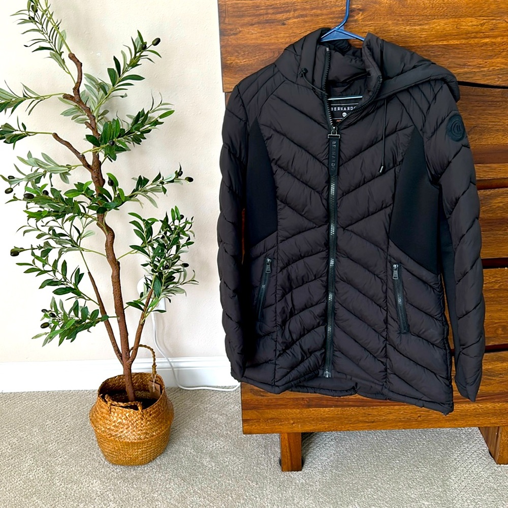 The best BARNARDO black winter coat with hood